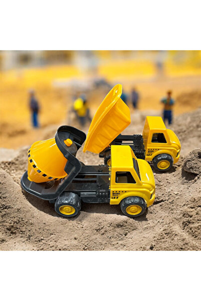 POZART مجموعة البناء الثنائية من كينج: شاحنة وبلدوزر