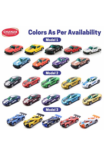 Chanak Die Cast Metal Racing Car, Free Wheel Metal Car Set, Street Racer Car For Kids Above 3 Years