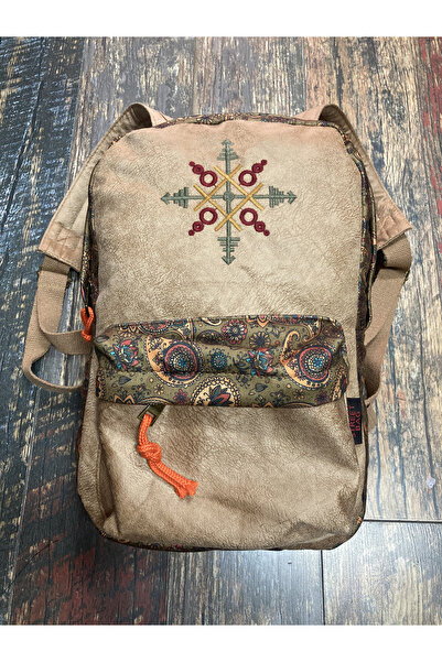 street&bagdnz Nubi Etnik Otantik Desenli Nakışlı Sırt Çantası Bohem Sırt Çant...
