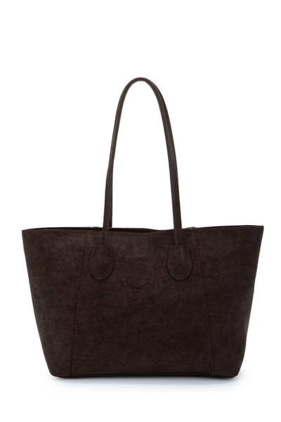 minebag Suede Elena Handbag Brown