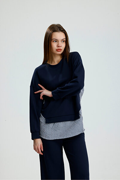 vikitekno Women's Hijab Double Suit Shirt Detailed Modal Suit