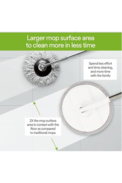 genernic Scotch-Brite 2-in-1 360° Spin Mop Set (mop, handle, bucket, replaceable head)