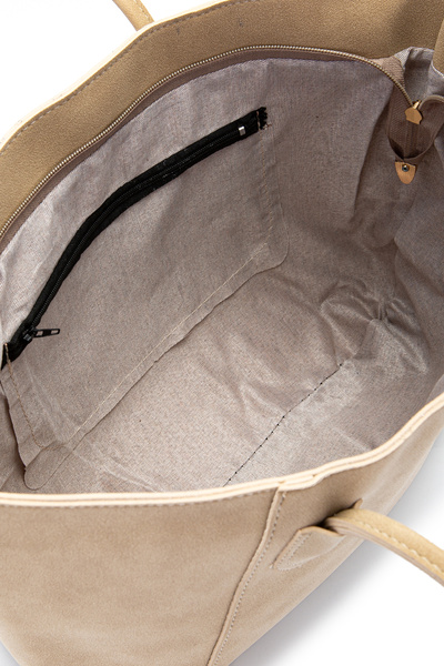 minebag Suede Elena Handbag Beige