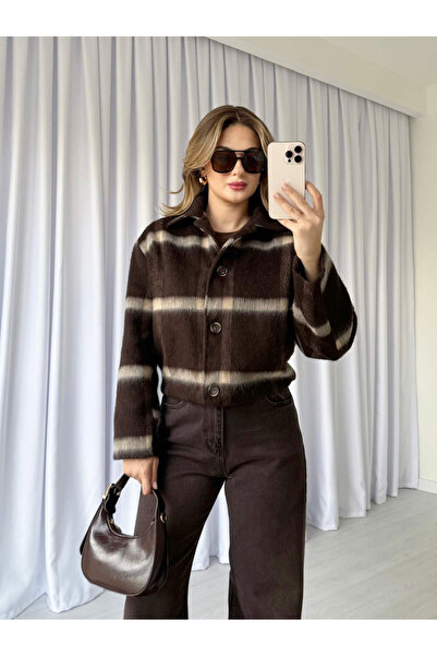 My Blog Brauner Bombermantel aus 100 % Baumwolle – 251001