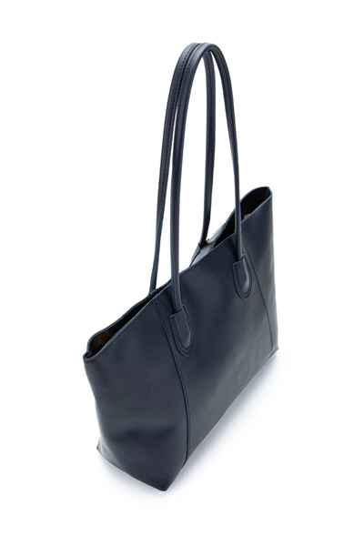 minebag Faux Leather Elena Handbag Navy Blue