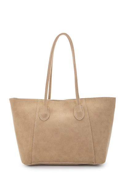 minebag Suede Elena Handbag Beige