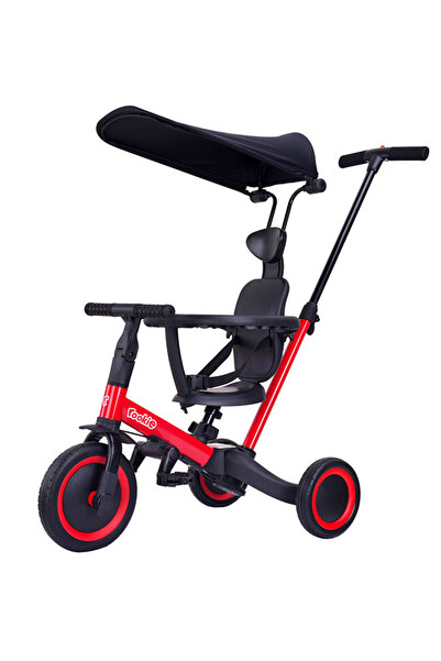 Rookie 4in1 Çok Fonksiyonlu Ebeveyn Kontrollü Trikster Çocuk ve Bebek Bisikleti - Kırmızı