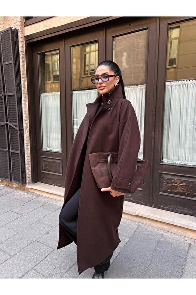 Göker Life Stand Collar Stamp Coat