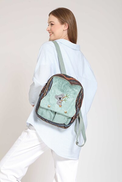 street&bagdnz Rucsac cu model boem etnic autentic brodat Koala Utilizare ziln...