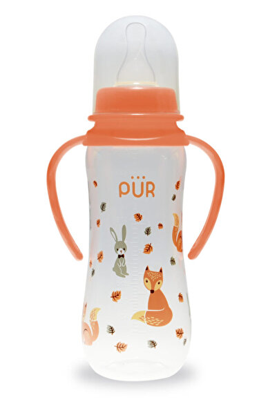 Pür PUR 9014 – PATTERNED BOTTLE WITH HANDLES peach +6 MONTHS, 250ML