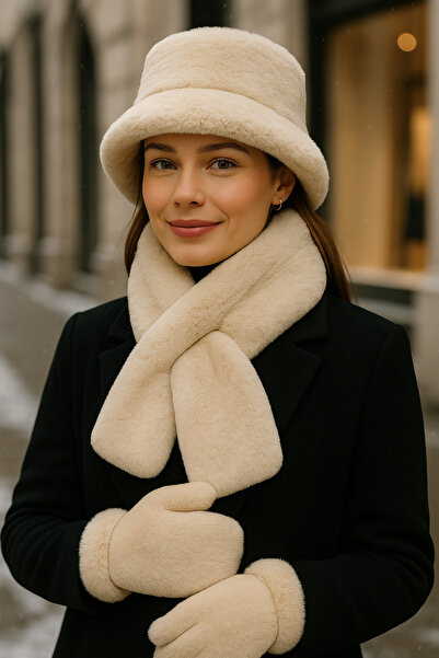 keisy Women's Winter 3-Piece Hat Scarf Gloves Set