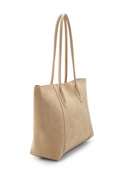 minebag Suede Elena Handbag Beige