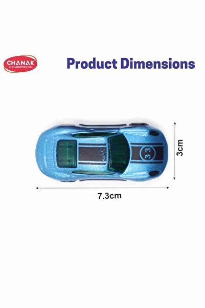 Chanak Die-Cast Metal Racing Car Set – Free Wheel Street Racer Toy Cars for Kids 3+