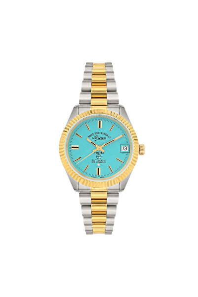 West End Watch Co West End Women's Silver Tone Case Turquoise Dial Automatic Watch