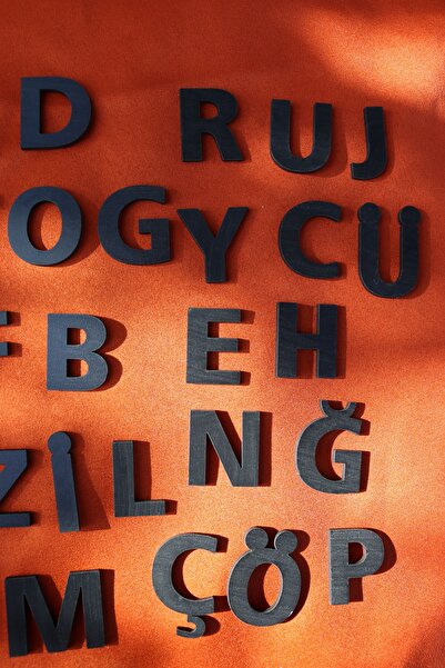 Assa Wood Wooden Alphabet Set (3cm) Black-3Mm Mdf 29 Pieces