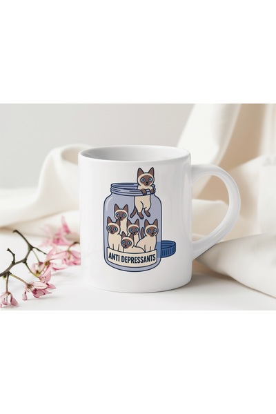 Beramussa كوب بتصميم وعاء القطط – رسم لطيف يثير المشاعر الإيجابية – هدية