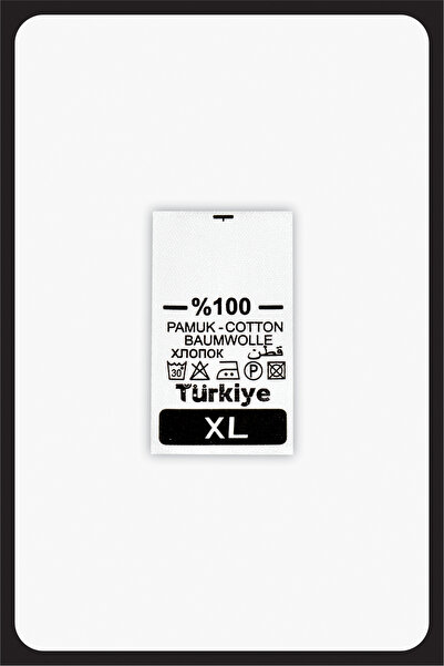 Çılgın Etiket 2,5x4,3 cm Kesilmiş İng. Saten Yıkama Talimatı Etiketi . (Yazı ...