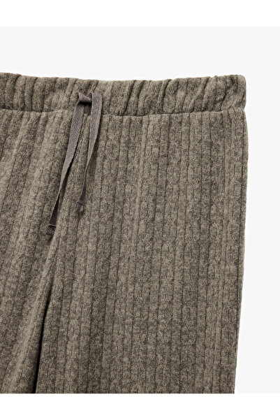 Koton Beli Lace-Up Comfortable Cut Elastic Leg Pajama Bottoms