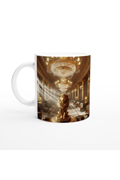 Wisdom Rain كوب قهوة مطبوع عليه برج الأسد - Zodyak Libra Vs3