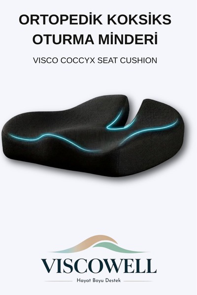 ViscoWell Pernă ortopedică pentru șoferi, pernă pentru scaun, pernă pentru șoferi
