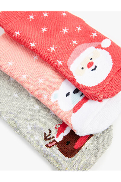 Koton New Year Themed Animals Detailed Cotton Towel Socks Set