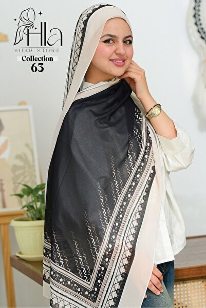 Hala Chiffon scarf with digital print, set of 5 pieces, size 180 x 75