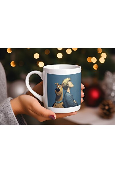 Beramussa كوب مزخرف برسومات كلب وصديقه المضحكة - تصميم بنمط الرسوم المتحركة ا...