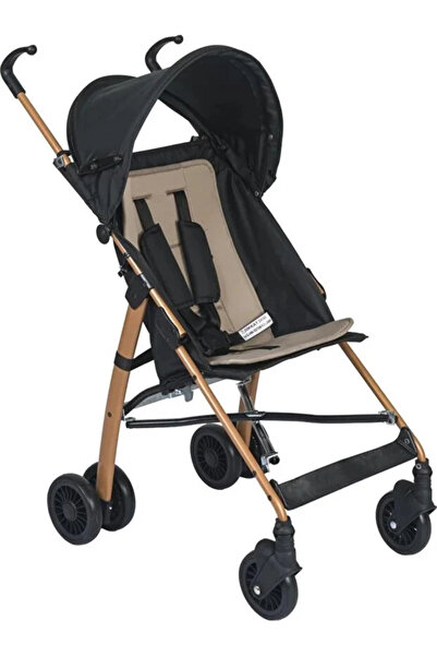 Babyklas Miccho Pratik Katlanabilir Baston Bebek Arabası | Gold Siyah