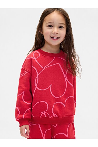 GAP Kız Bebek Kırmızı VintageSoft Sweatshirt