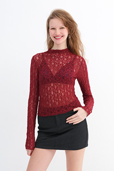 Addax Lace Transparent Blouse B17693