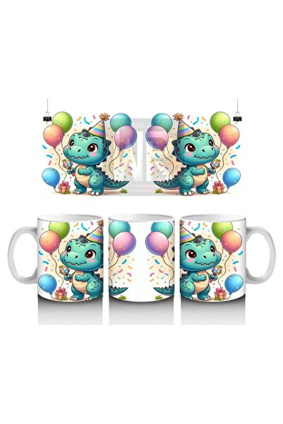 Wisdom Rain كوب على شكل ديناصور مع قبعة عيد ميلاد وبالونات تحظى الأطفال بحب ا...