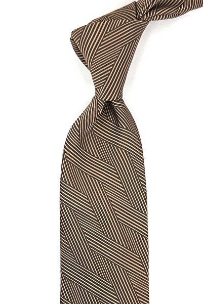 Kravatkolik Piana Style Coffee Italian Silk Tie Ik2098