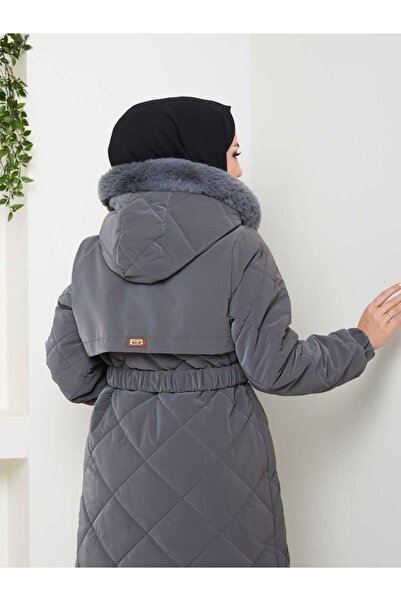 ELBİSHE KADIN NOVA KUMAŞ SIRT DETAYLI MONT KABAN