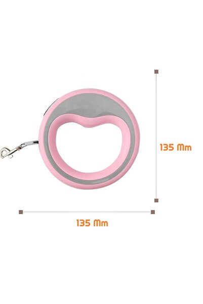SüslüPati Automatic Dog Walking Leash Pink 2.5 Meters