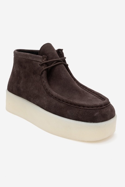 LuviShoes Melia Brown Suede Genuine Leather Women's Ankle Boots