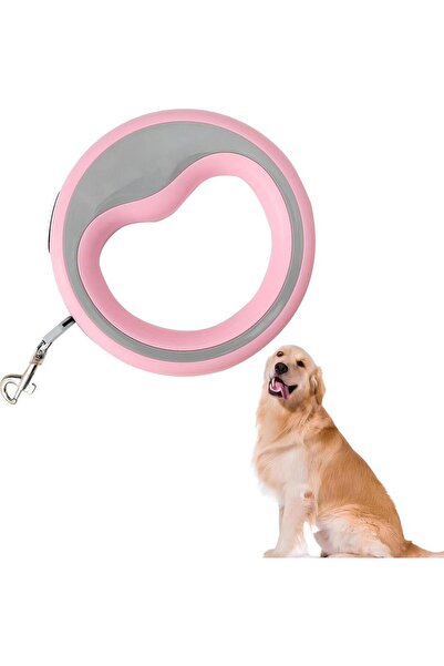 SüslüPati Automatic Dog Walking Leash Pink 2.5 Meters