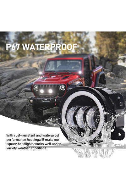 MR.SMART F.T.C LED Fog Light, 4 Inch Round Aluminum Housing, No-Fan Heat Dissipation System, Low Power Consumption.