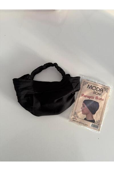 Moda Bone Siyah Penye Paraşüt Bone