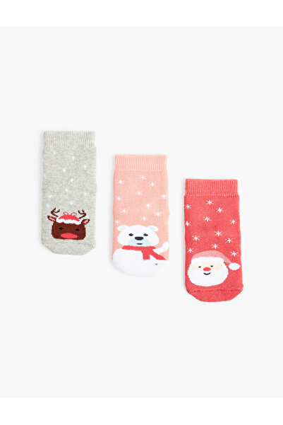 Koton New Year Themed Animals Detailed Cotton Towel Socks Set