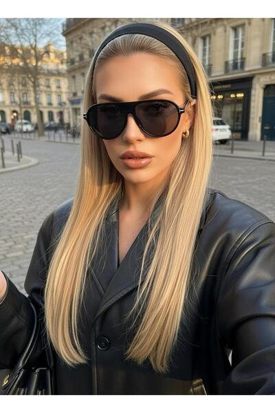 Goldmine نظارات شمسية تينا أفياتور للجنسين UV400 باللون الأسود