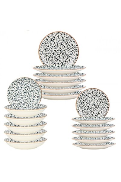 Bonna Set serviciu masa 18 piese CALIF 6 farfurii 21cm,6 farfurii 27cm cu 6 farurii supa 20cm,500ml