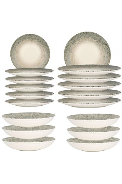 Bonna Set serviciu de masa Sway 6 farfurii 21cm,6 farfurii 25cm cu 6 farurii adanci 23cm,1000ml