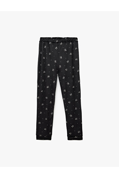 Koton Elastic Waist Comfortable Fit Bow Printed Pajama Bottoms