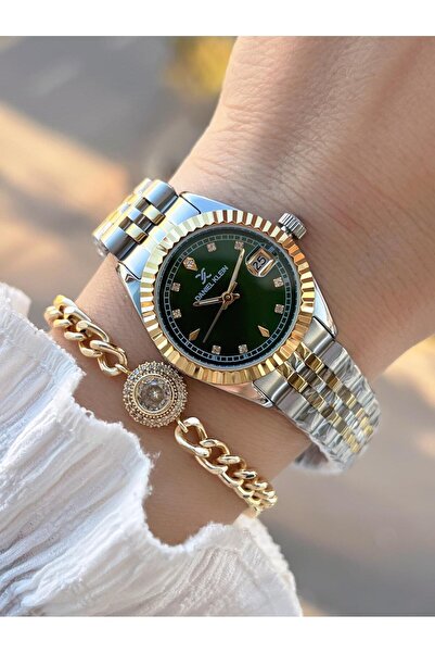 Daniel Klein 2 Years Warranty Jubile Cord 3 Atm Water Resistant Women Wristwatch+Bracelet F.Z.10974.5