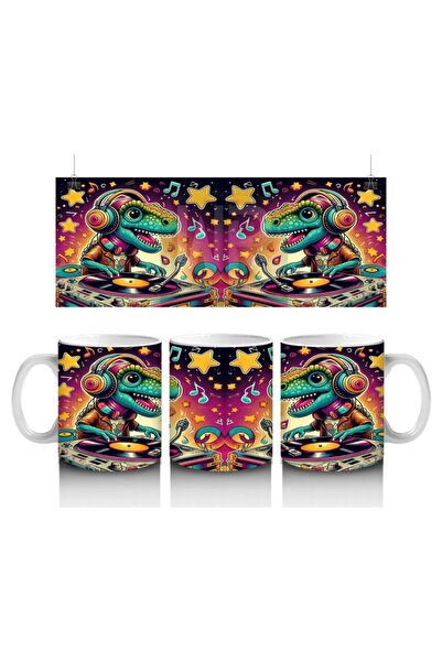 Wisdom Rain كوب ملون على شكل ديناصور دي جي ونجمة موسيقية ليلي للأطفال يحبون ا...