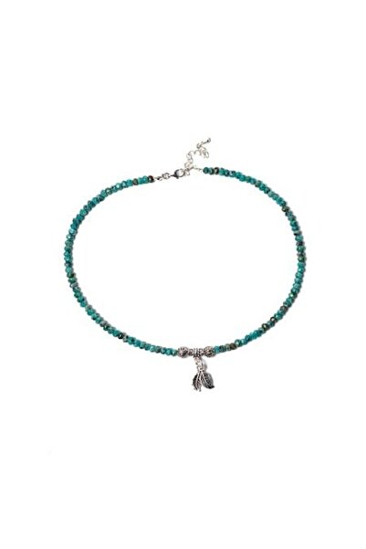Ezera Ajay Faceted Jade Choker Necklace with 925 Silver Charms and Clasp
