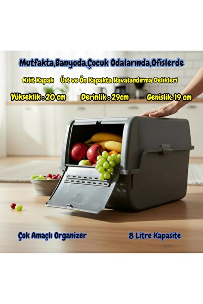 Technow منظم متعدد الأغراض موتاك إم تي-40 إس-بوكس سعة 8 لتر، لون أنثراسيت، قط...