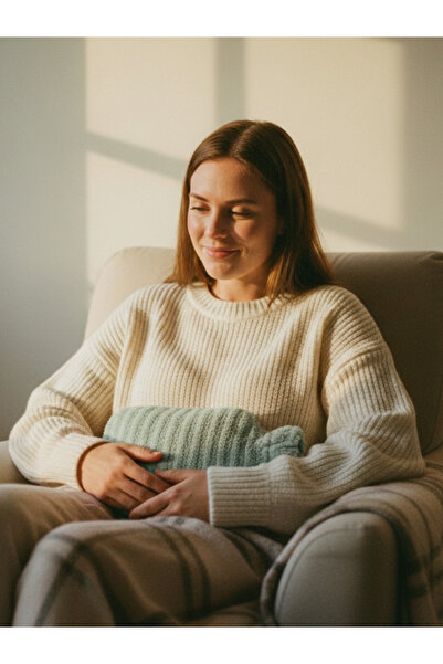 trawell حقيبة ماء ساخن من القطيفة الخضراء سعة 2 لتر