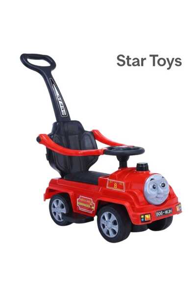 STAR TOYS Children's push car with control handle – cute train design –