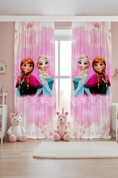 EVPANYA ستارة خلفية لغرفة الأطفال بنمط الأميرات الكريستالية الوردية (سعر للشر...